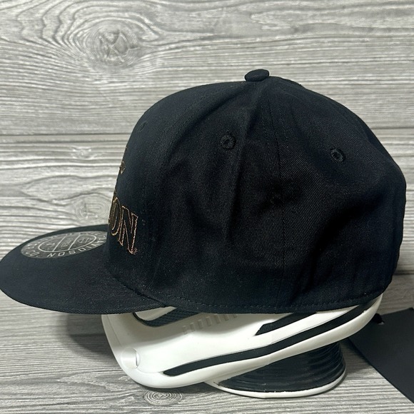 Harley Davidson Hat Mens Black Spellout Fitted Size 7 XS Baseball Cap Woven New - Picture 4 of 8